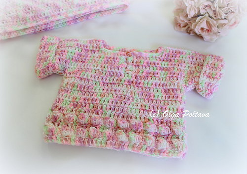 Popcorns Baby Sweater and Blanket photo 4