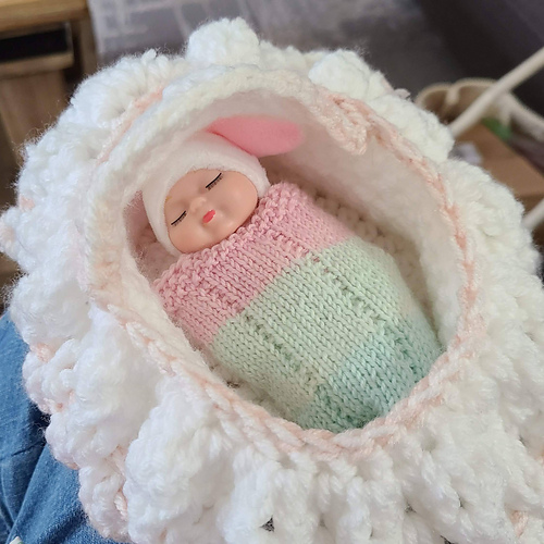 Ravelry Crochet Doll Cradle/Purse pattern by PJ Allen