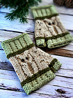 Photo from top down mitts version.
I like the color combo.