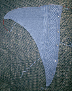 Hmmmm, it looks like there was a different dye lot near the top. Also if you look closely you can see where I used the ripped scarf yarn. That should settle after a wash.
