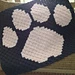 C2C Pawprint Afghan pattern 