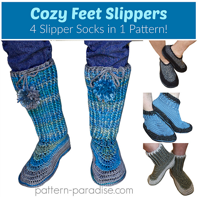 Ravelry Cozy Feet Slippers 12092 pattern by Maria Bittner