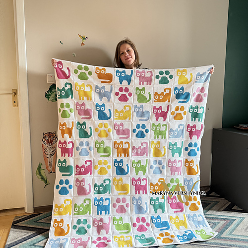 Cats and Paws Blanket