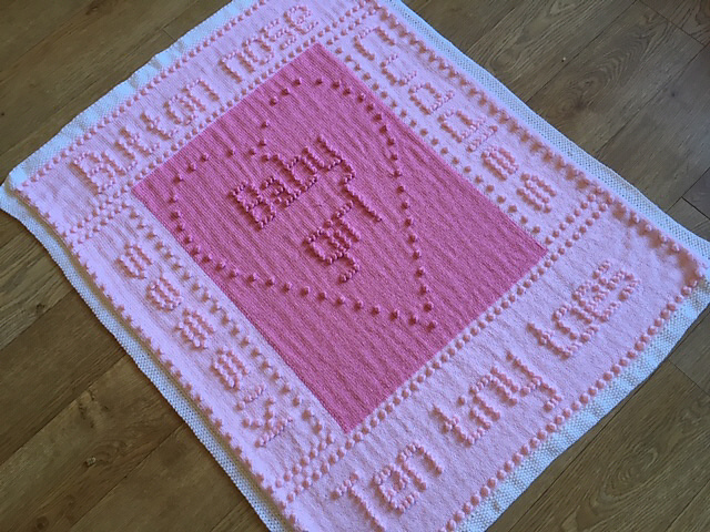baby girl knitted blanket