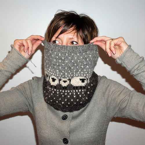 Ravelry: Baa-ble Mittens and Cowl pattern by Donna Smith