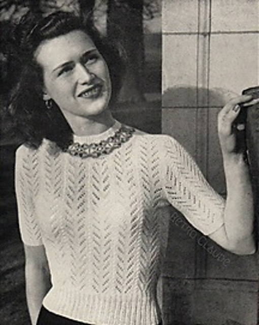 Lace and Fair Isle Blouse
