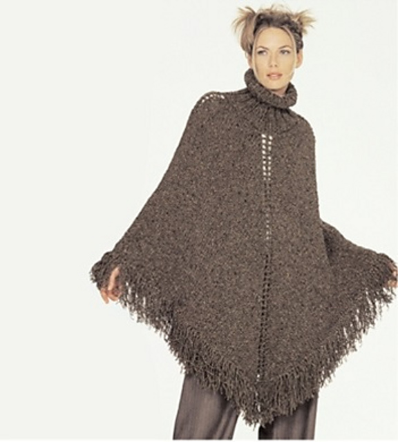 Ravelry: #09 Turtleneck Poncho pattern by Joan Vass