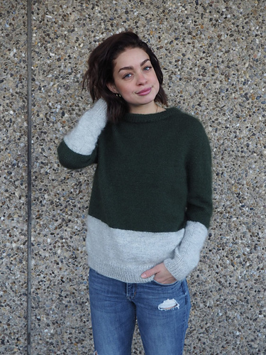 Kontrast Genser - PetiteKnit
