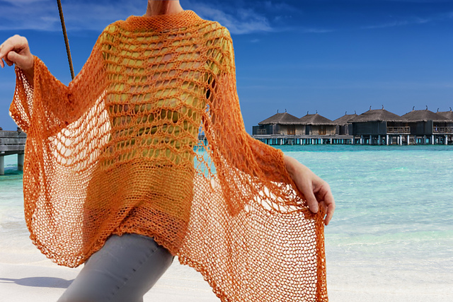 Island Orange shawl