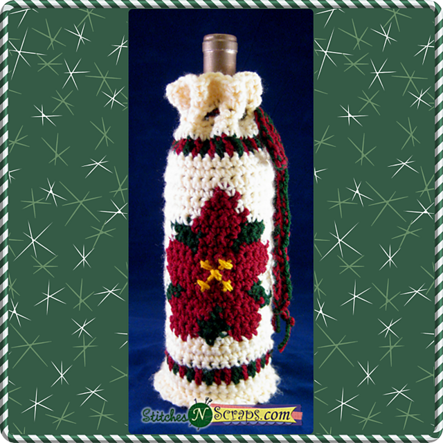 Poinsettia Bottle Cozy