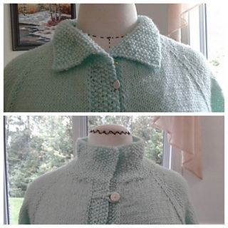 Turn-down or straight up collar for cooler days