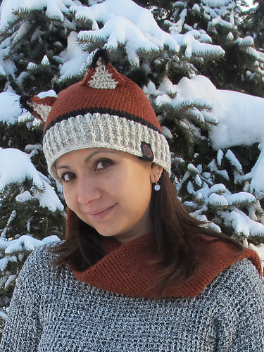 Fox Hat and Scarf Combo - Nica G Design
