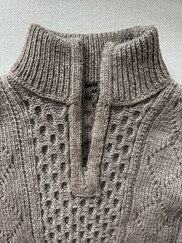 Pattern help - folded rip with zipper neckline : r/knitting