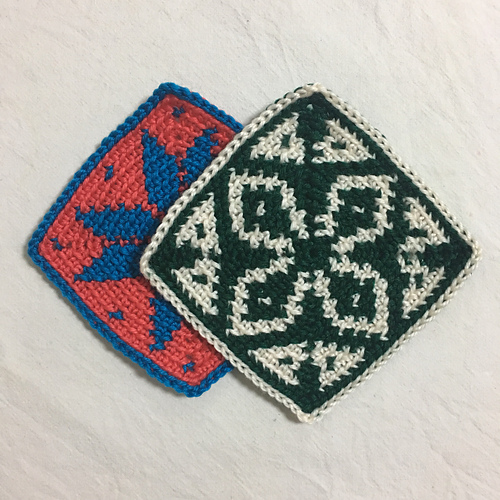Ravelry Tapestry Crochet Coaster 2 pattern by Pooleum Jin
