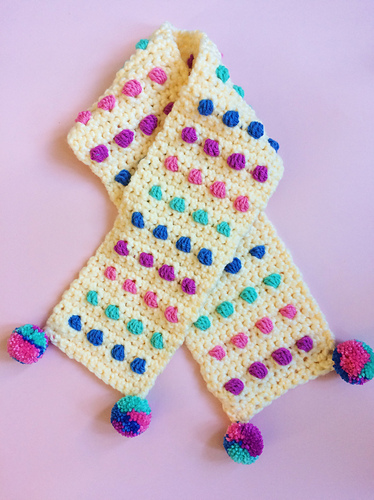 Bright Bobble Scarf