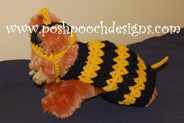 bumble bee dog sweater