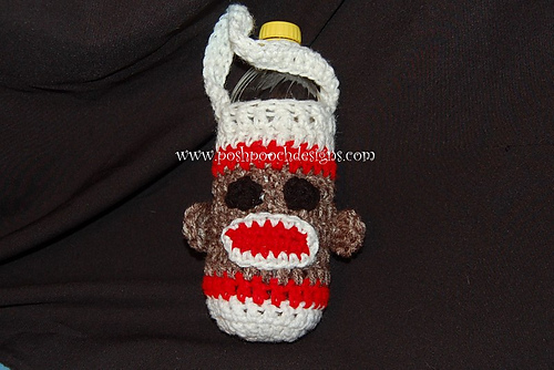 Sock Monkey Water Bottle cozy photo 4
