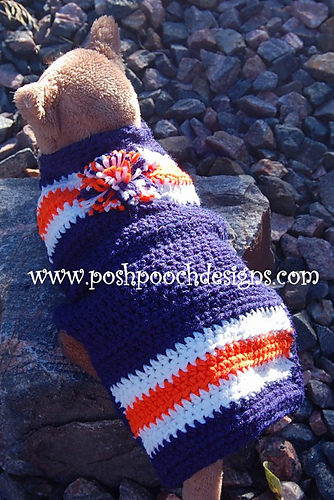Easy Striped Sports Team Dog Sweater photo 5
