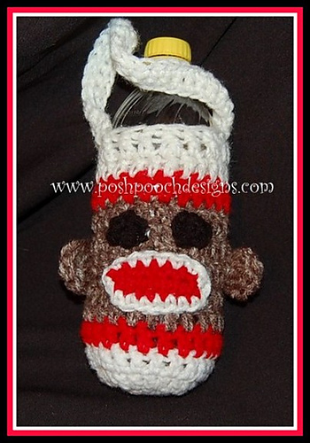 Sock Monkey Water Bottle cozy photo 5