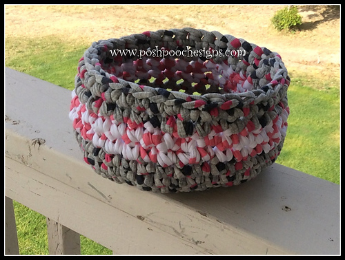 Bowl made of T-Shirt yarn or "Tarn" photo 6