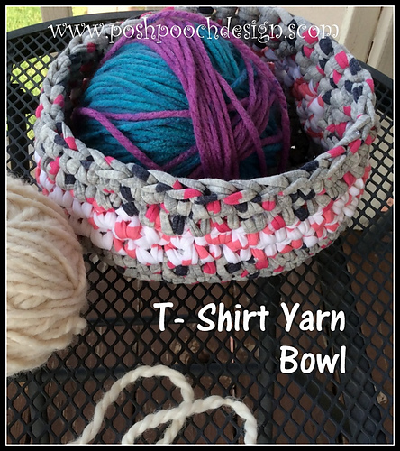 Bowl made of T-Shirt yarn or "Tarn" photo 1