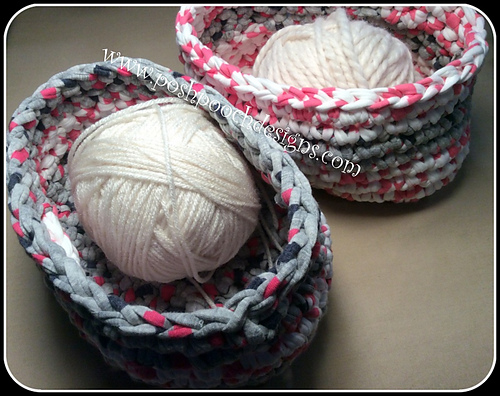 Bowl made of T-Shirt yarn or "Tarn" photo 4