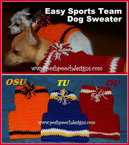 Easy Striped Sports Team Dog Sweater photo 1