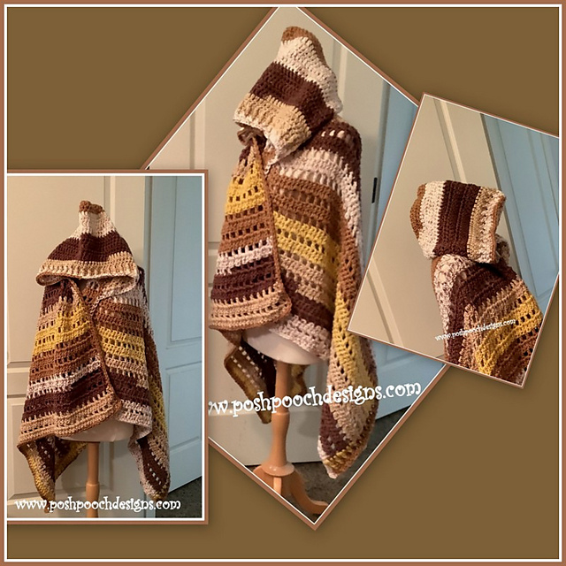 Ravelry Hooded Blanket Wrap pattern by Sara Sach