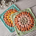 Puff stitch flower square pattern