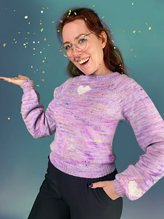 Soumade Sweater in Size XS, Knit in SOUL DK Lavender Haze