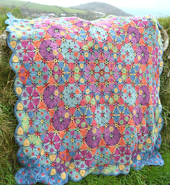Ravelry: Kaleidoscope Afghan/Blanket pattern by Amanda Perkins