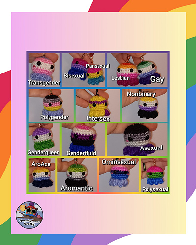 Pride-a-Pus Keychain