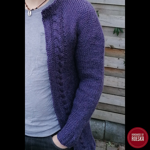 Tunisian Simple Cable Cardigan - Roeska Blankevoort