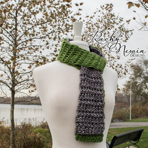 Ravelry Herringbone HDC Scarf pattern by Rachy Newin