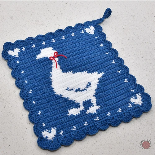 85 Free Crochet Farm Animals Patterns 45 Goose Potholder Free Crochet Pattern
