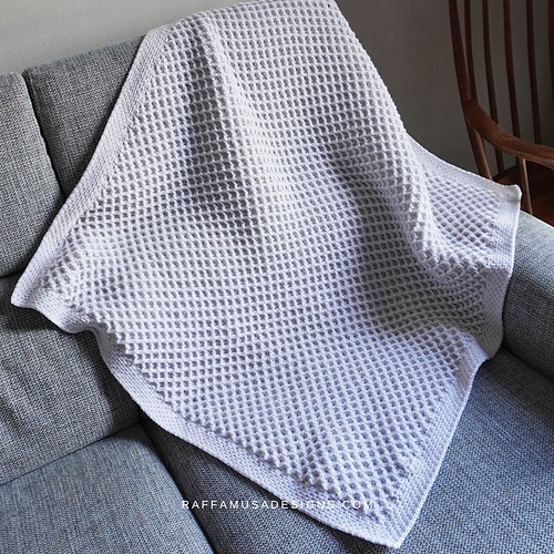 Ravelry C2C Waffle Baby Blanket pattern by Raffaella Tassoni