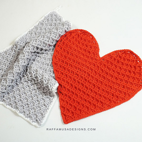 Waffle Heart Dishcloth photo 2