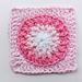 Pretty in pink textured granny square pattern 
