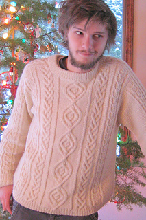 Ravelry: Heirloom Aran Pullover pattern by Sue Mink