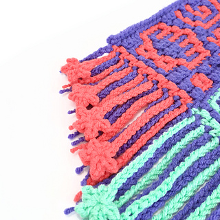 Close up of colorful Starfish fringe.