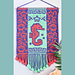 Mosaic Seahorse Banner pattern 