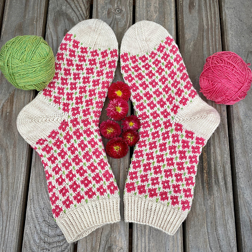 Sø av blomster Sokker - byRenateDodell