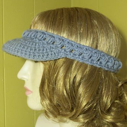 Ravelry Crochet Puff Stitch Visor pattern by Rhelena