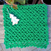 Christmas Tree Inspired Washcloth