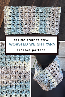 Spring Forest Crochet Cowl