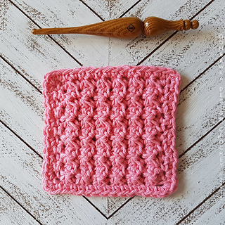 Nubby Dishcloth 4 Inch Square - Impromptu March Dishcloth CAL - Oombawka Design Crochet