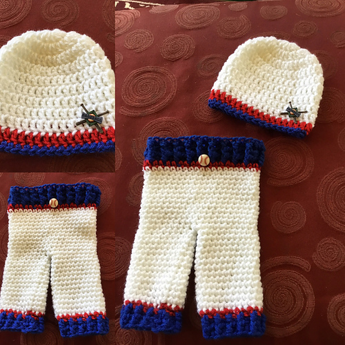 Baby Baseball Pants and Hat Set photo 1