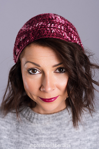Cranberry Cream Cowl Hat photo 8
