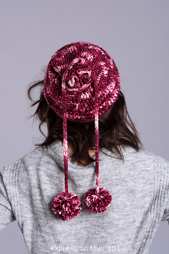 Cranberry Cream Cowl Hat photo 5