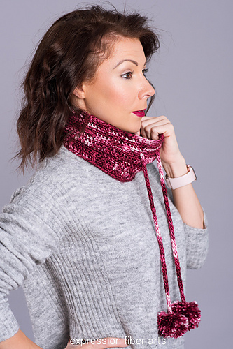 Cranberry Cream Cowl Hat photo 4